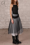 marc le bihan black and white wrap skirt 2573 E23 PMLB1